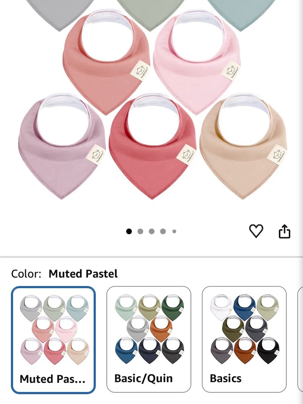 Muted Pastel Baby Bandana Bibs - Soft Absorbent Teething Bibs